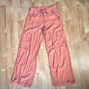American Eagle Outfitters Peach Wide-Leg Pants